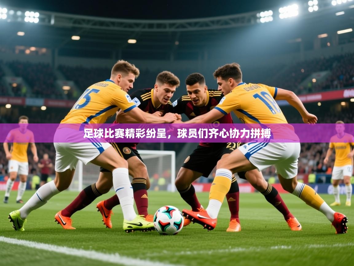 足球比赛精彩纷呈，球员们齐心协力拼搏